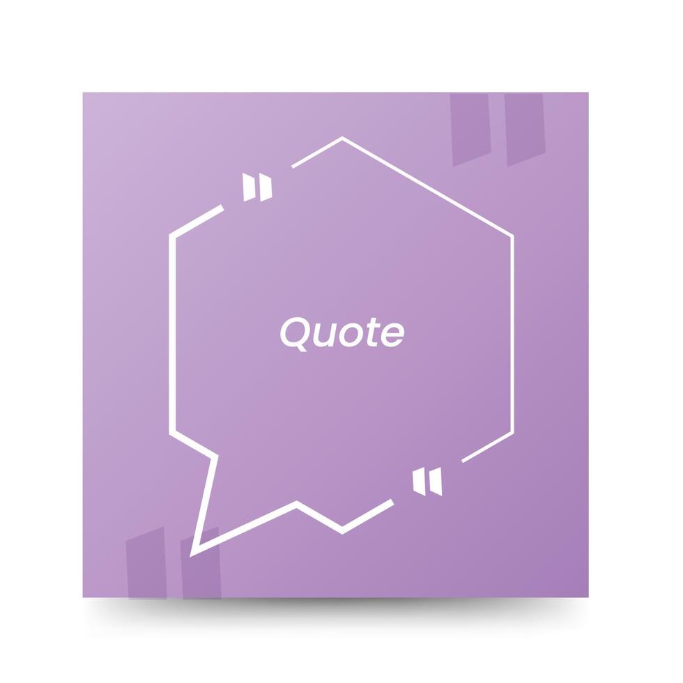 Quote frames blank templates on white background vector