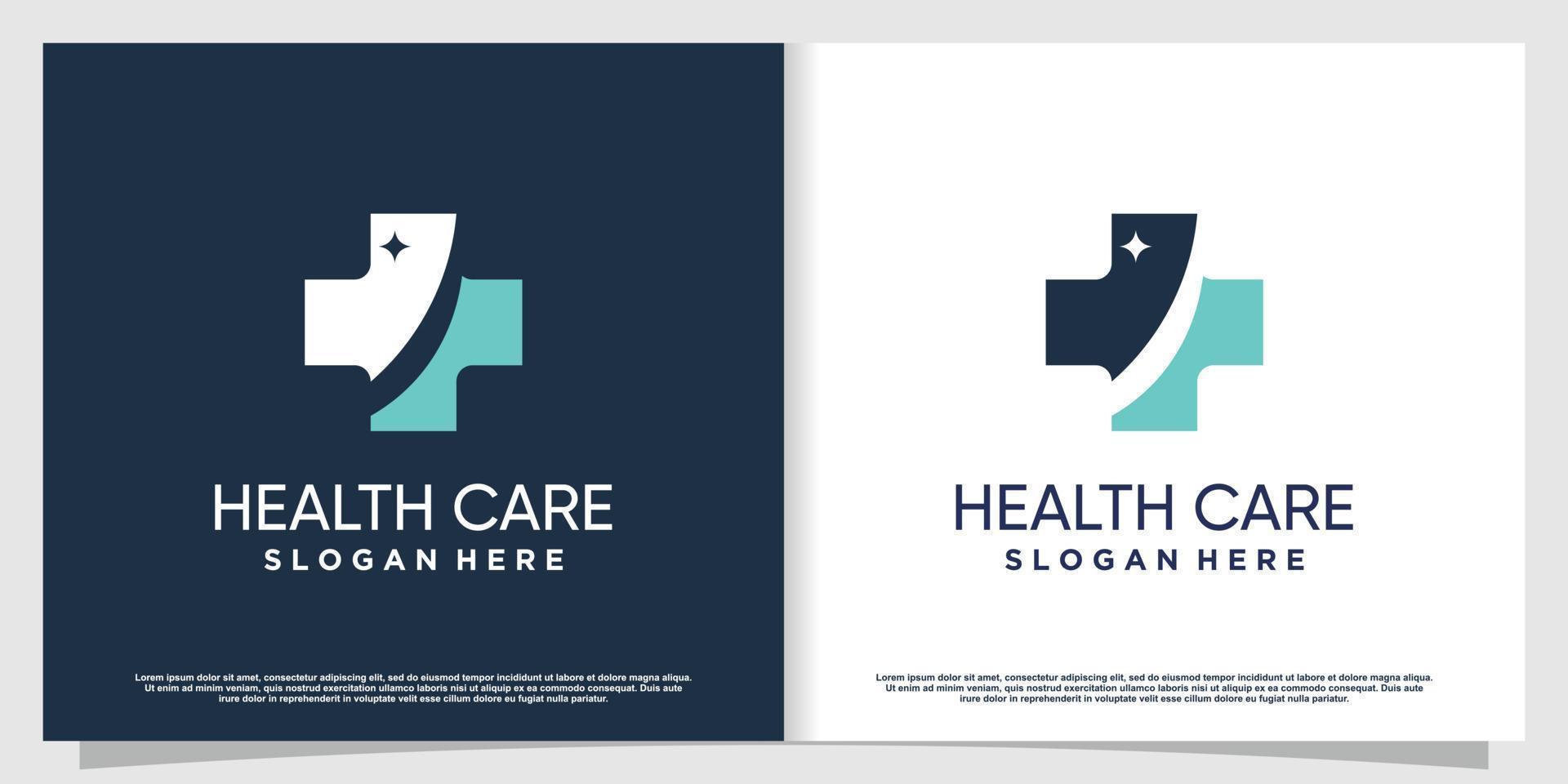 logotipo médico con elemento creativo premium vector parte 2