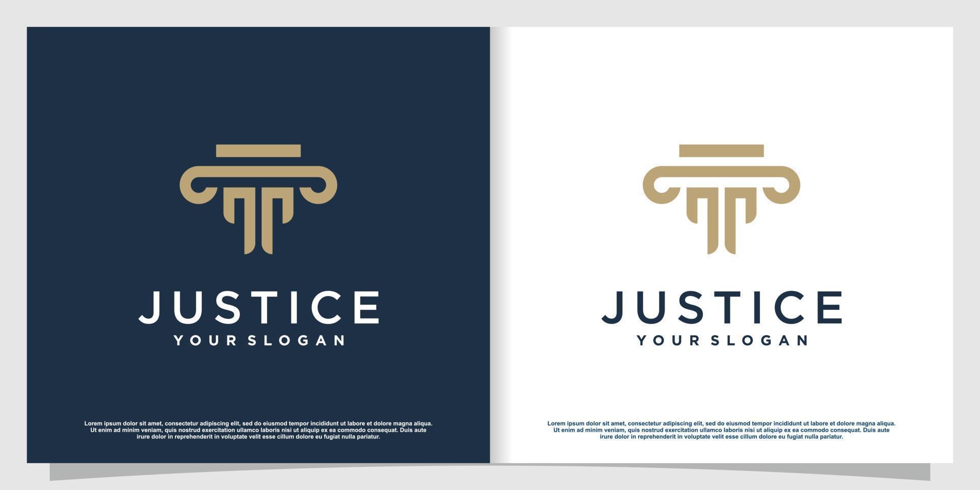 Lawyer logo with creative element style Premium Vector part 2