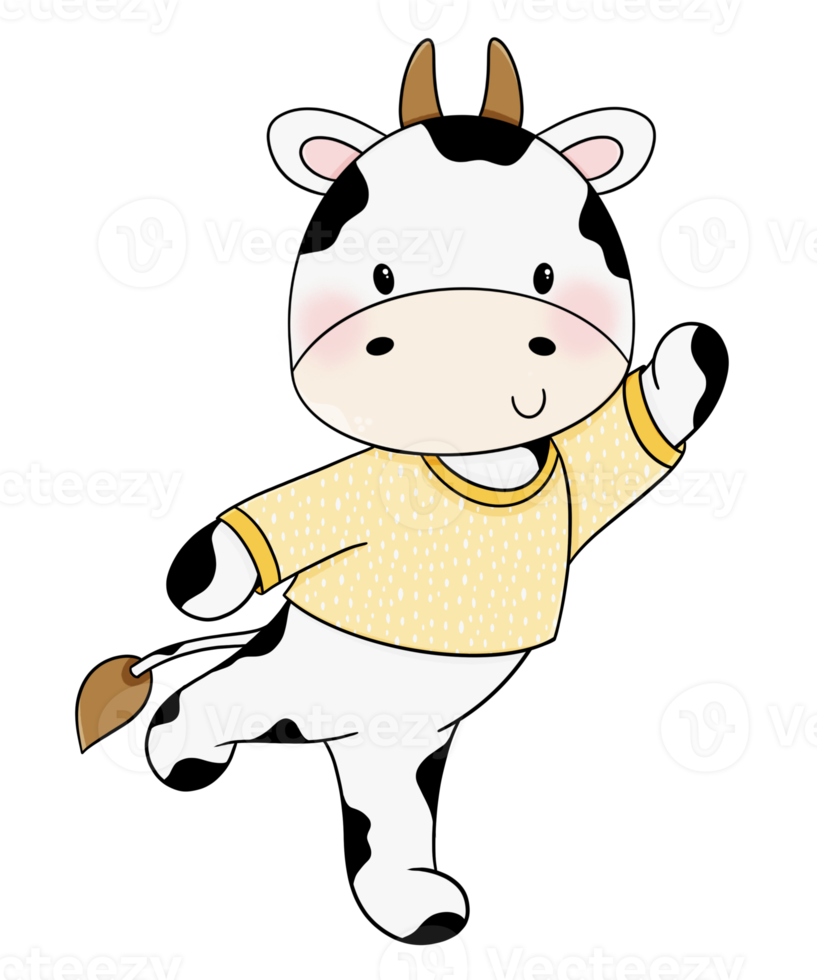 Free Cute cow cartoon design character 9366527 PNG with Transparent  Background