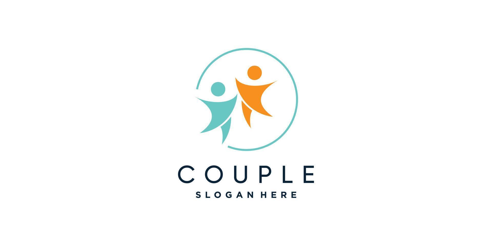 Couple logo with modern unique concept Premium Vector part 4