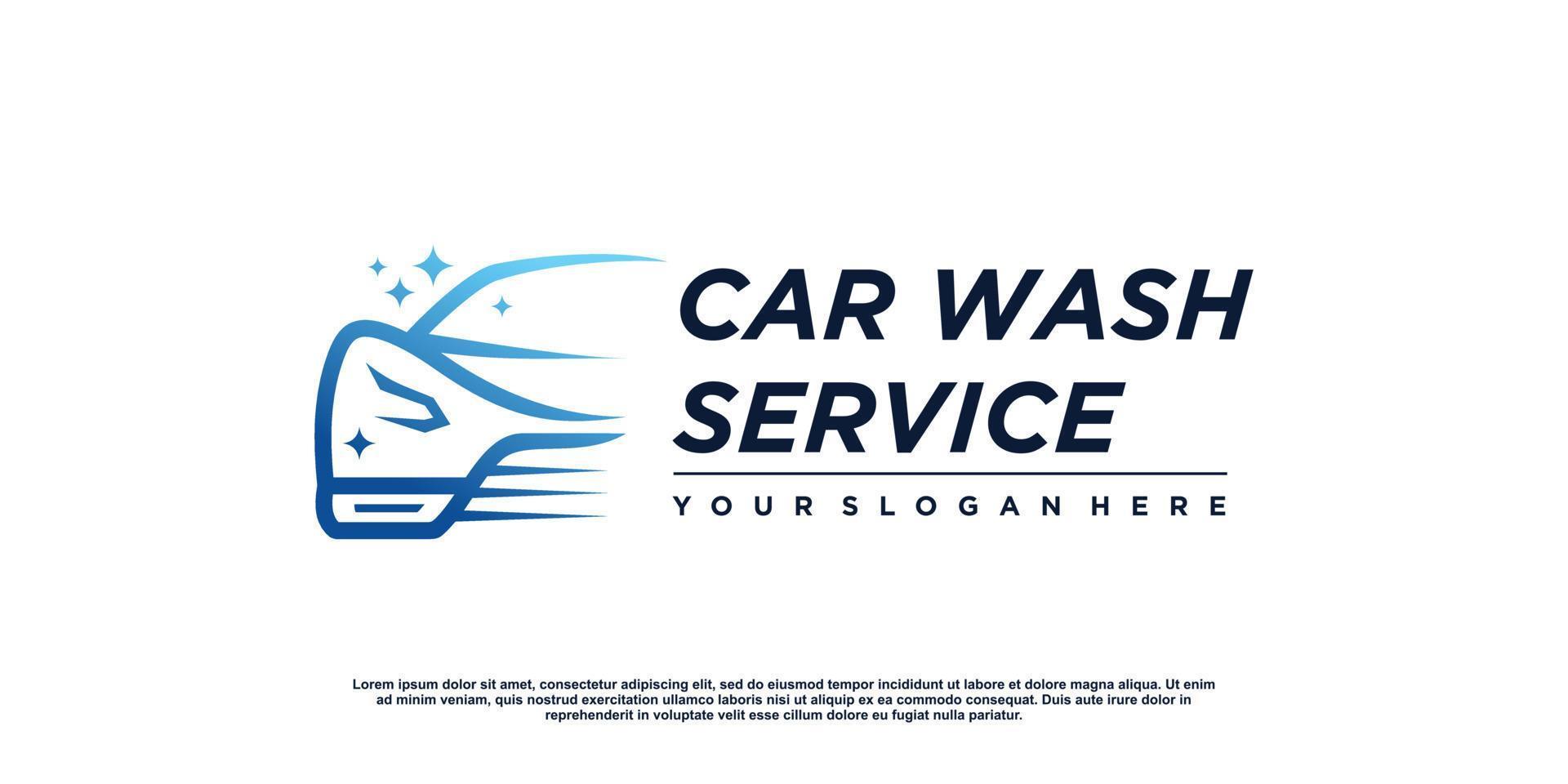 Car wash logo design with creative concept Premium Vector