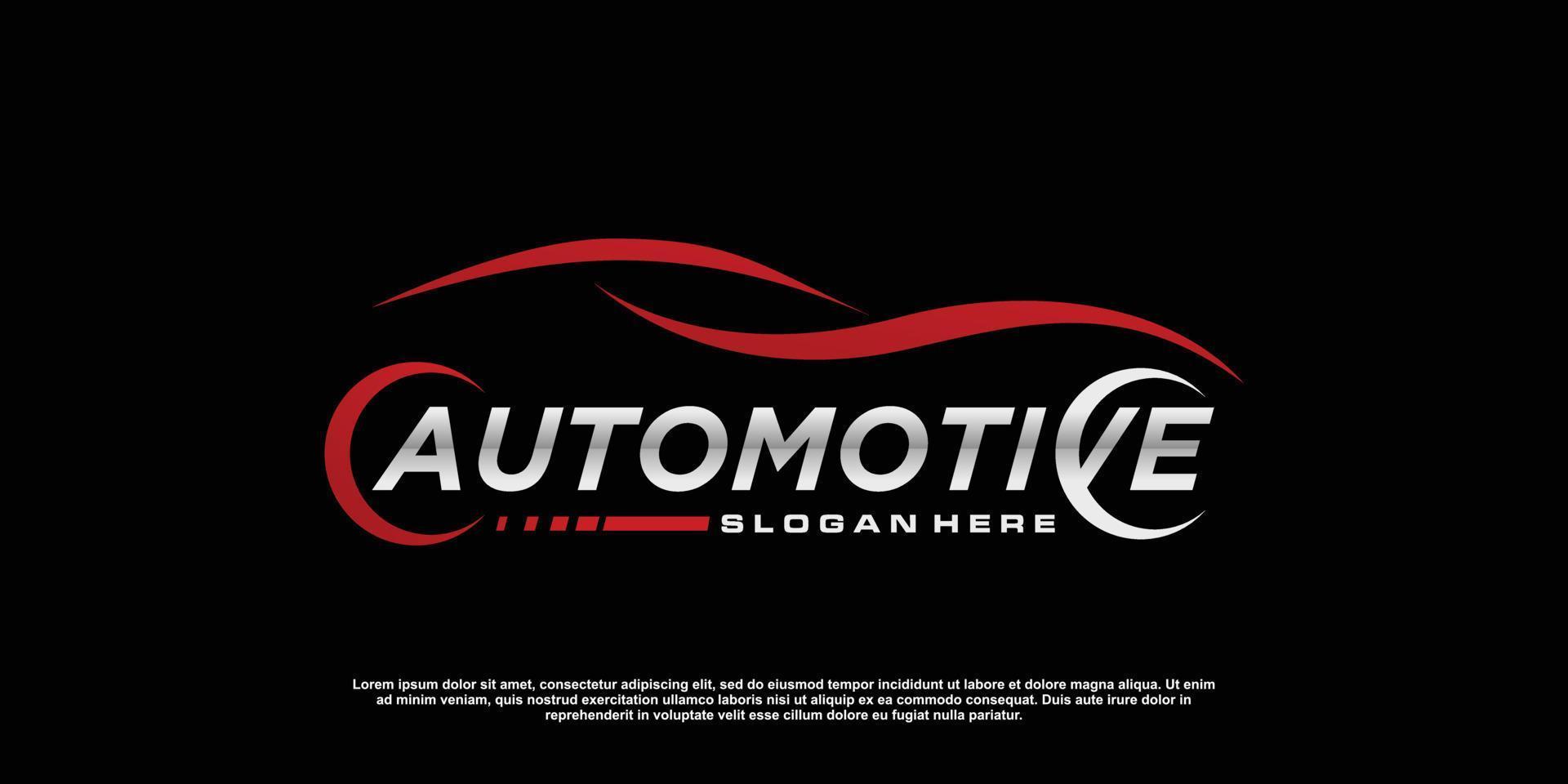 diseño de logotipo de automóvil automotriz con vector premium de concepto moderno