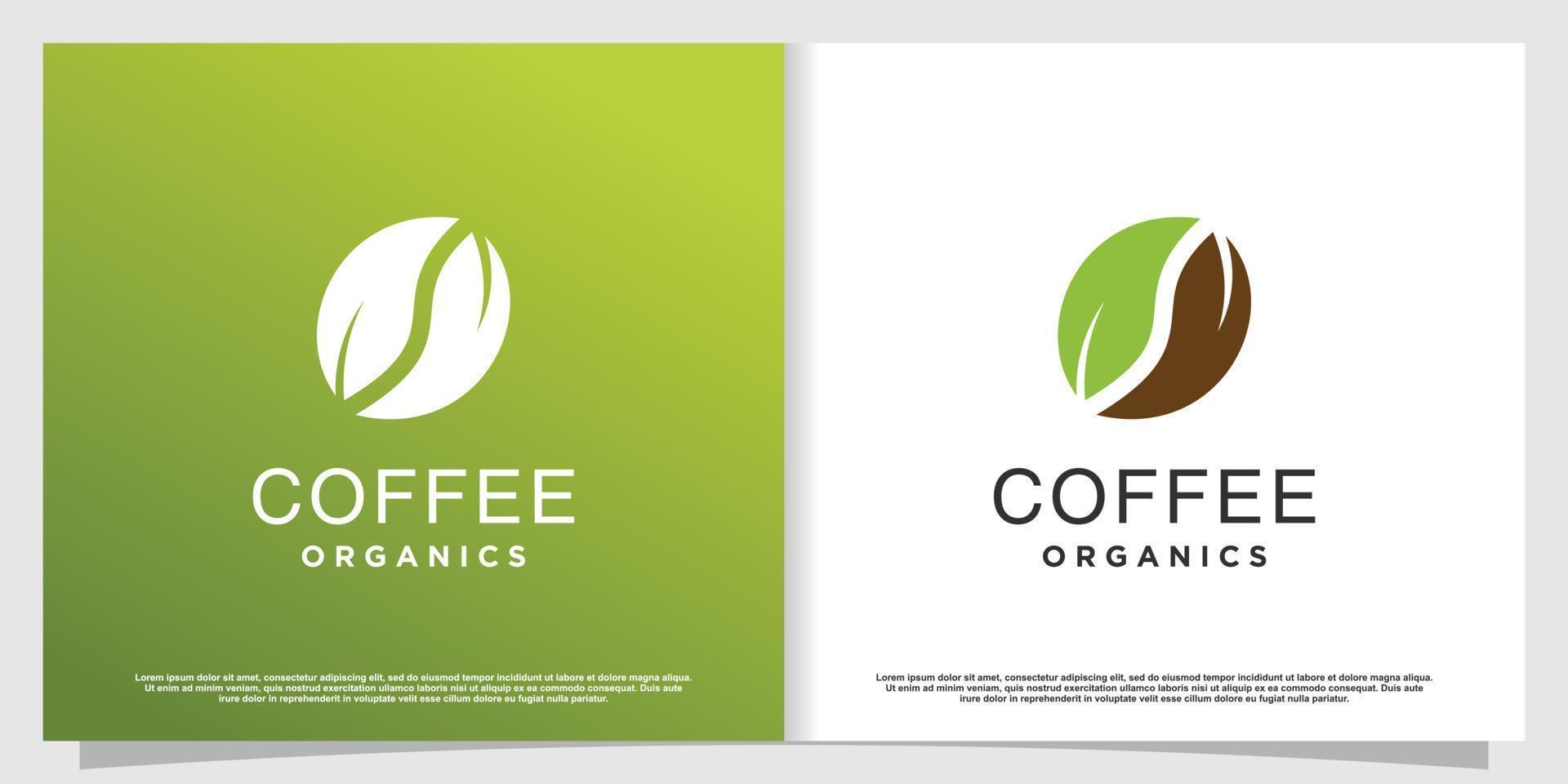 Coffee logo with creative element Premium Vector part 4