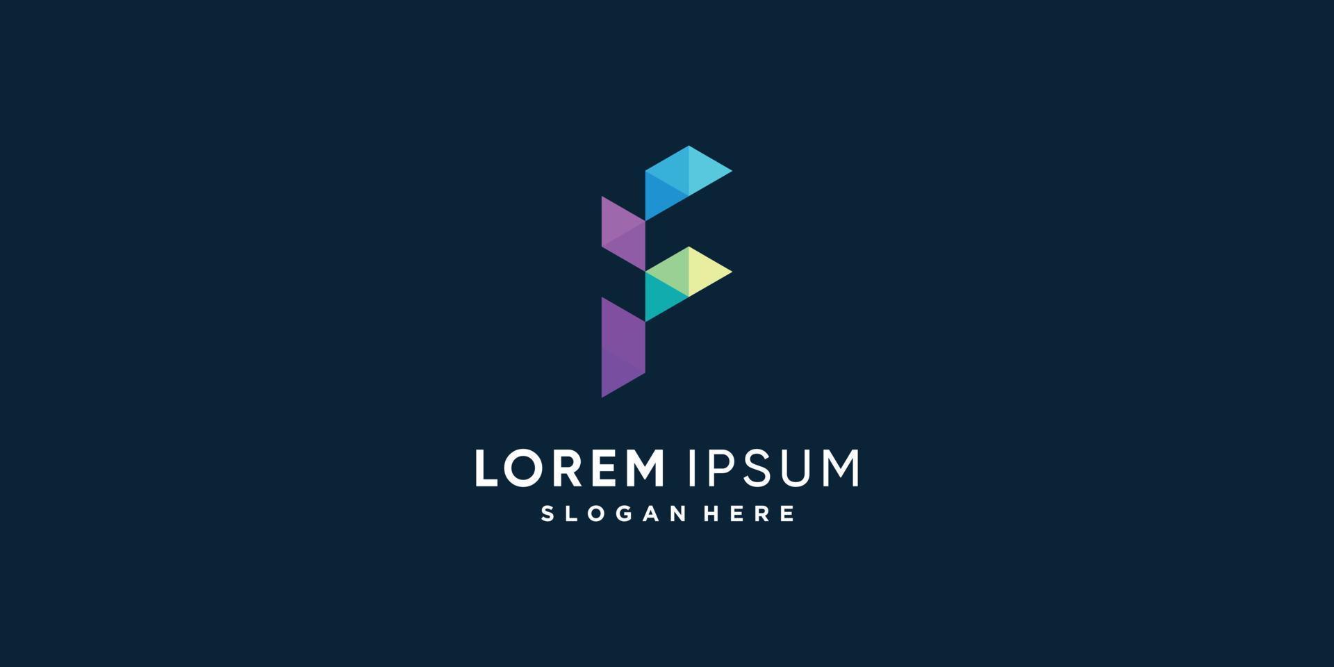 F logo collection with creative element concept Premium Vector part 6