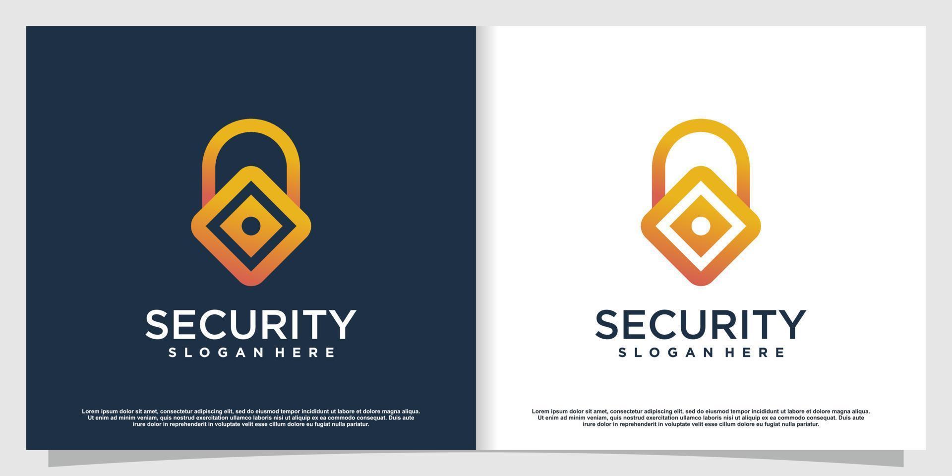 logotipo de seguridad con vector premium de estilo moderno parte 2