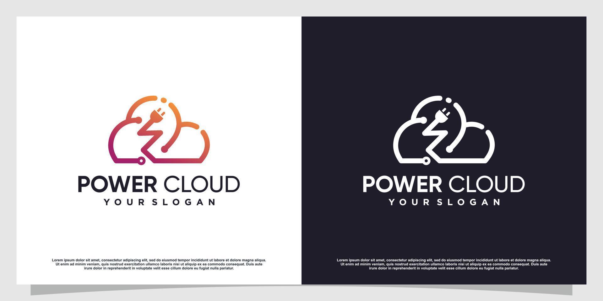 Storm logo with creative electric concept Premium Vector part 2