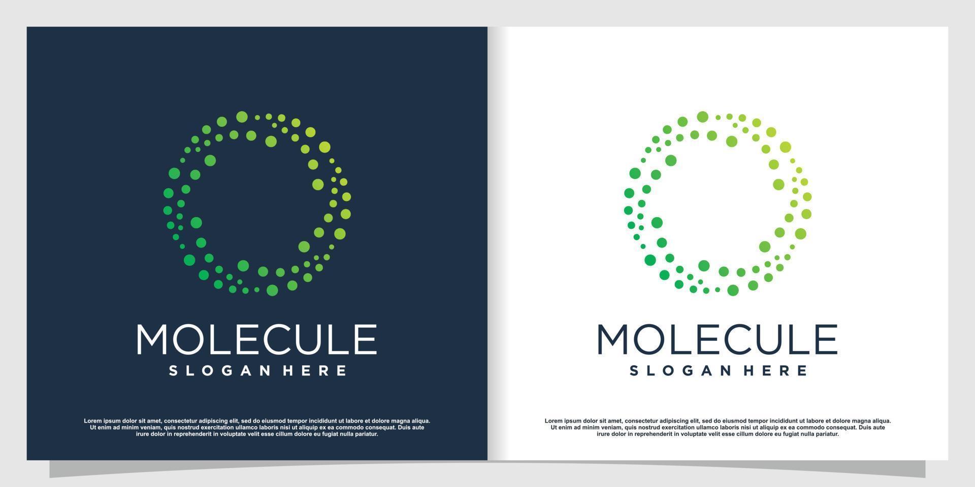 diseño de logotipo de molécula con concepto creativo moderno vector premium parte 5