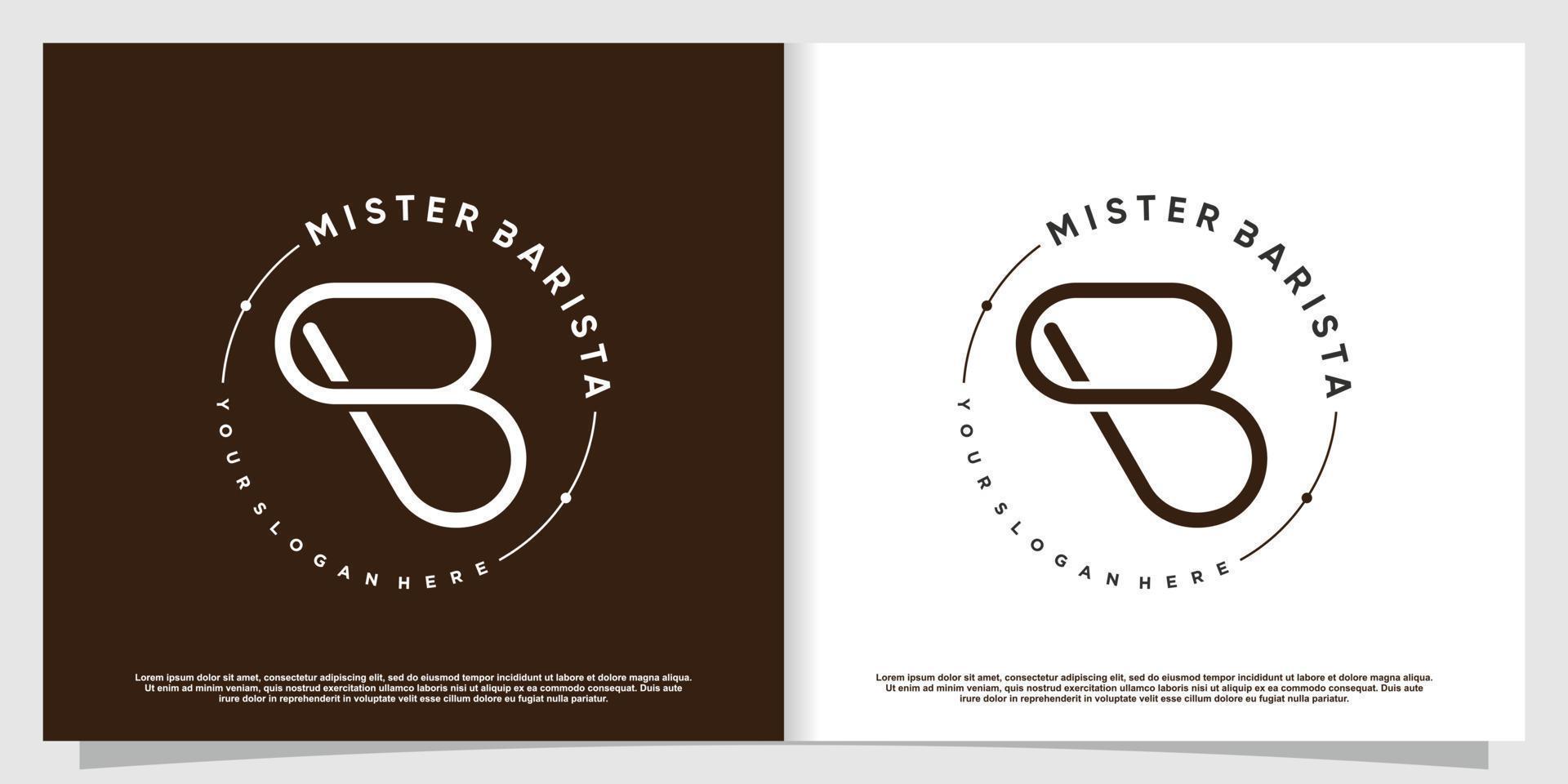 Coffee logo with creative element Premium Vector part 3