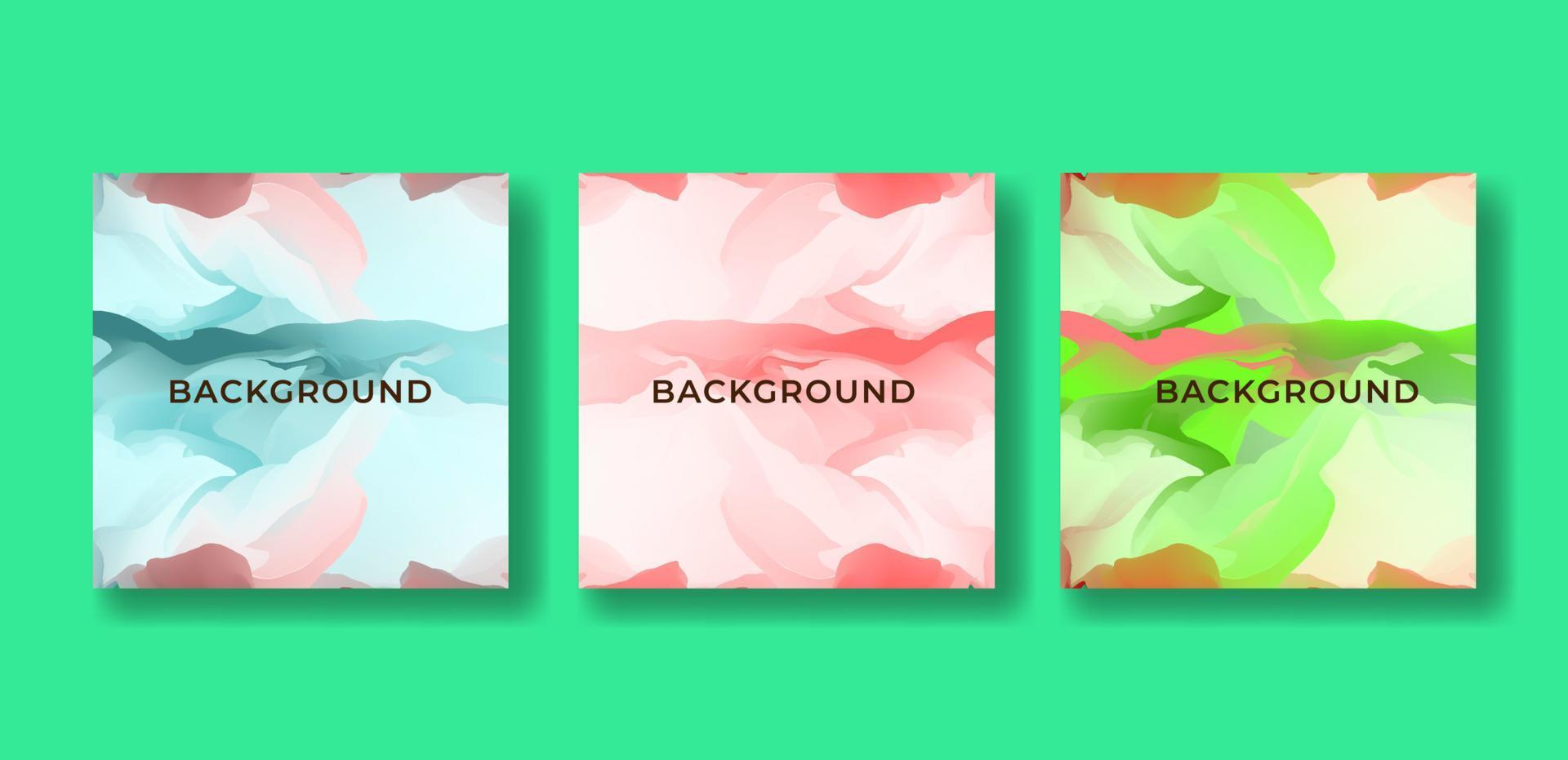 conjunto de diseño de plantilla de fondo abstracto colorido vector