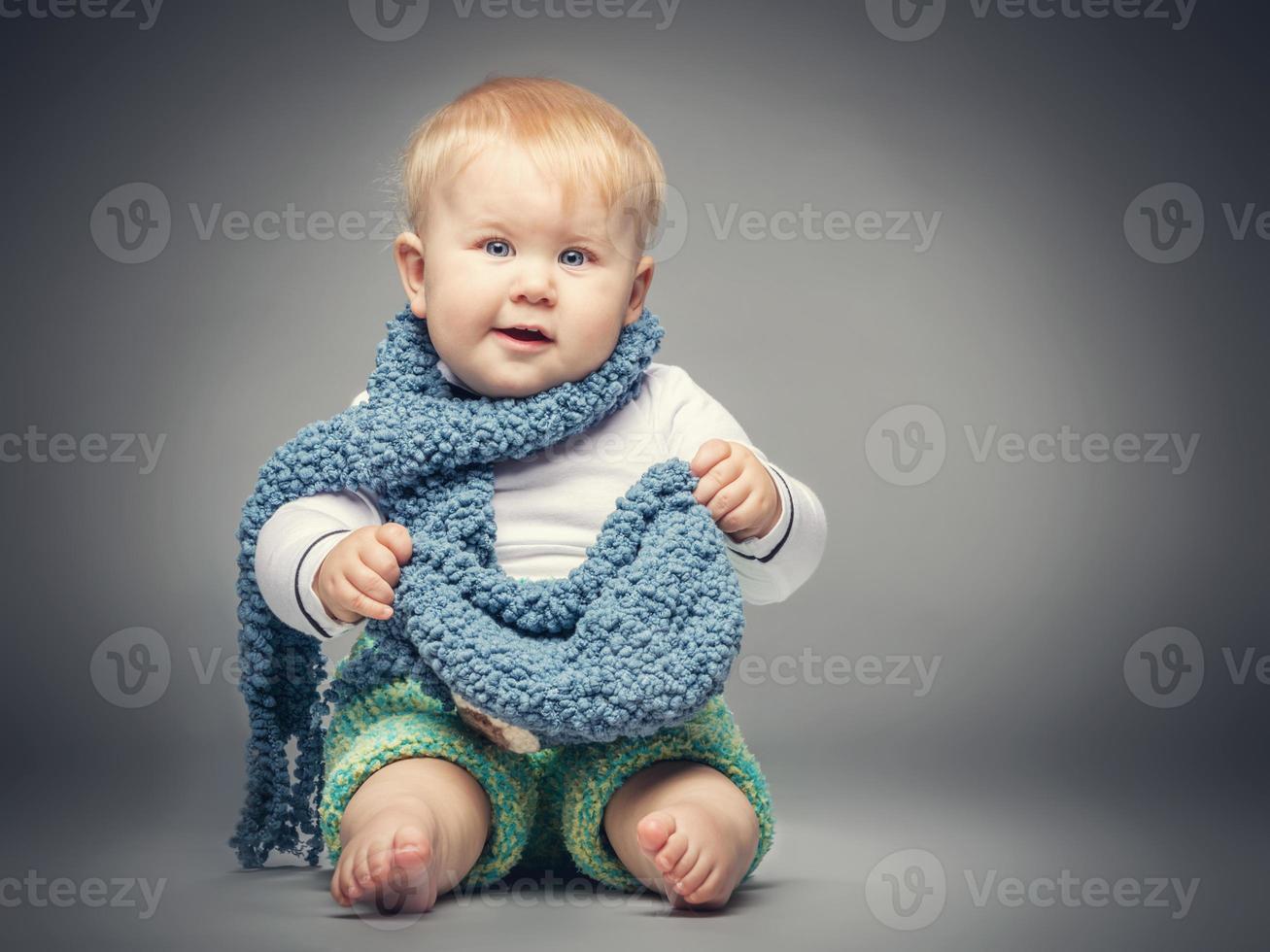 Little boy smiling at the camera. photo