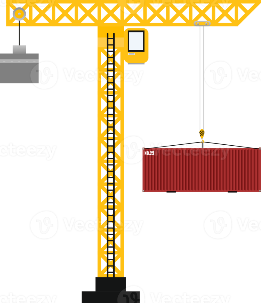 Crane and container png
