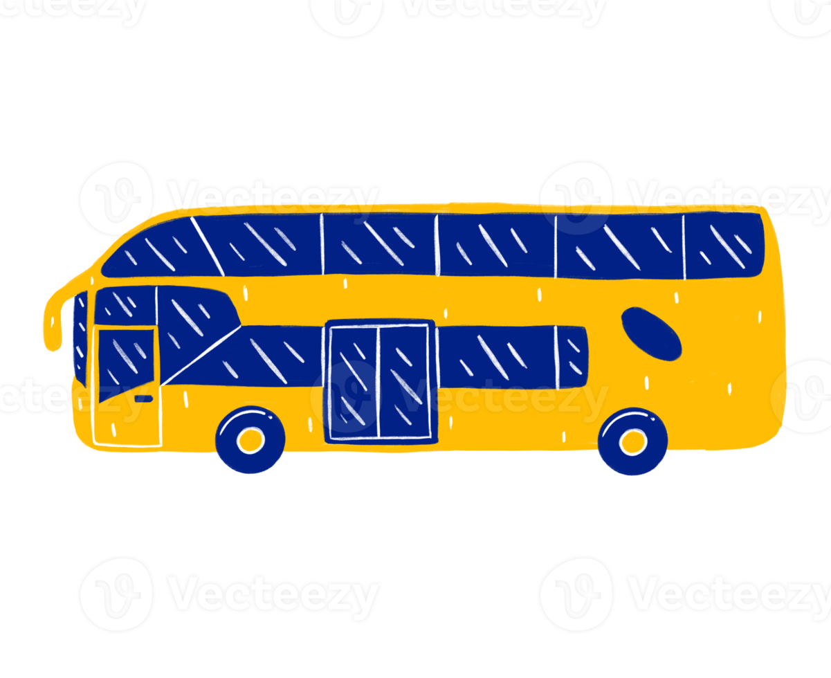 excursão de ônibus em jacarta em estilo de design plano png