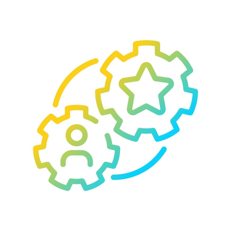 Referral bonus gradient linear vector icon. Growth marketing tactic. Reward customers. Refer-a-friend program. Thin line color symbol. Modern style pictogram.