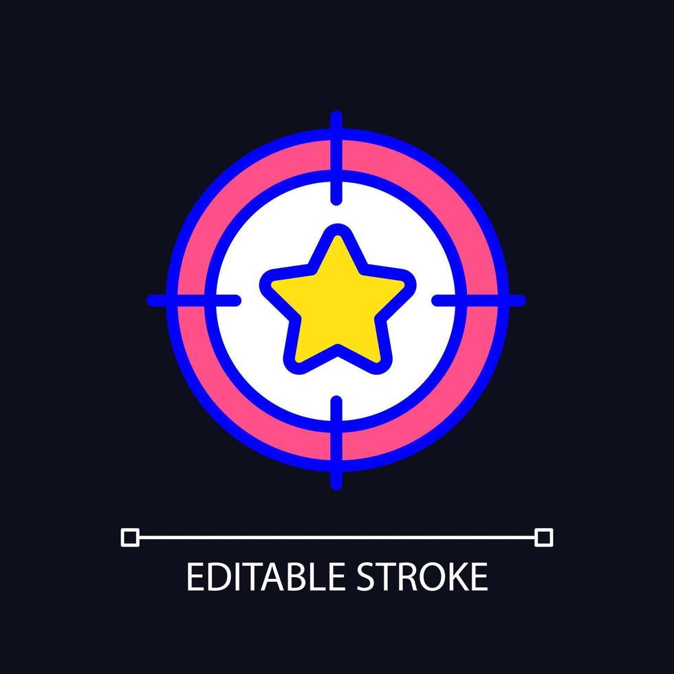 Bonus hunting pixel perfect RGB color icon for dark theme. Making quick money. Incentive to new customer. Simple filled line drawing on night mode background. Editable stroke. vector