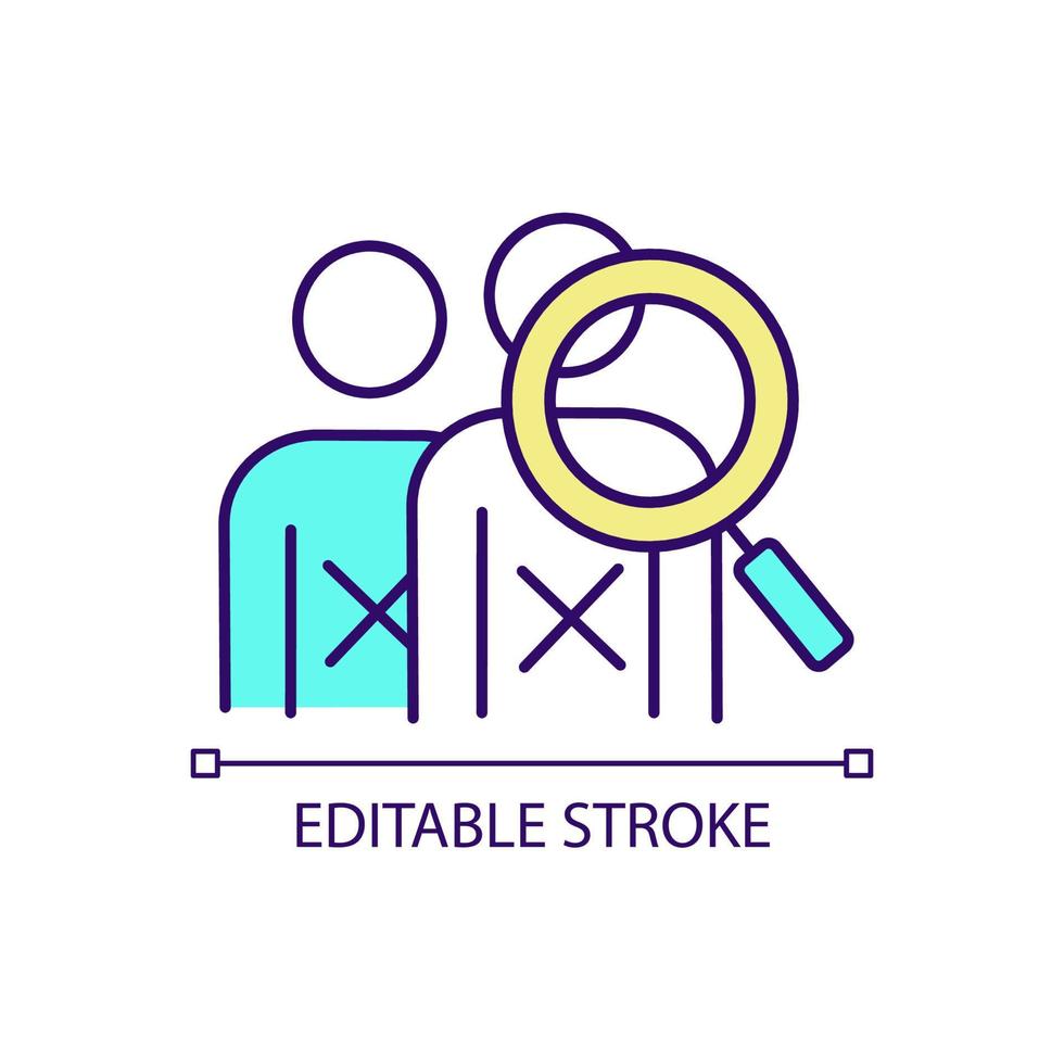 Seeking professional workforces RGB color icon. Recruitment and hiring. Open jobs for candidates. Isolated vector illustration. Simple filled line drawing. Editable stroke.