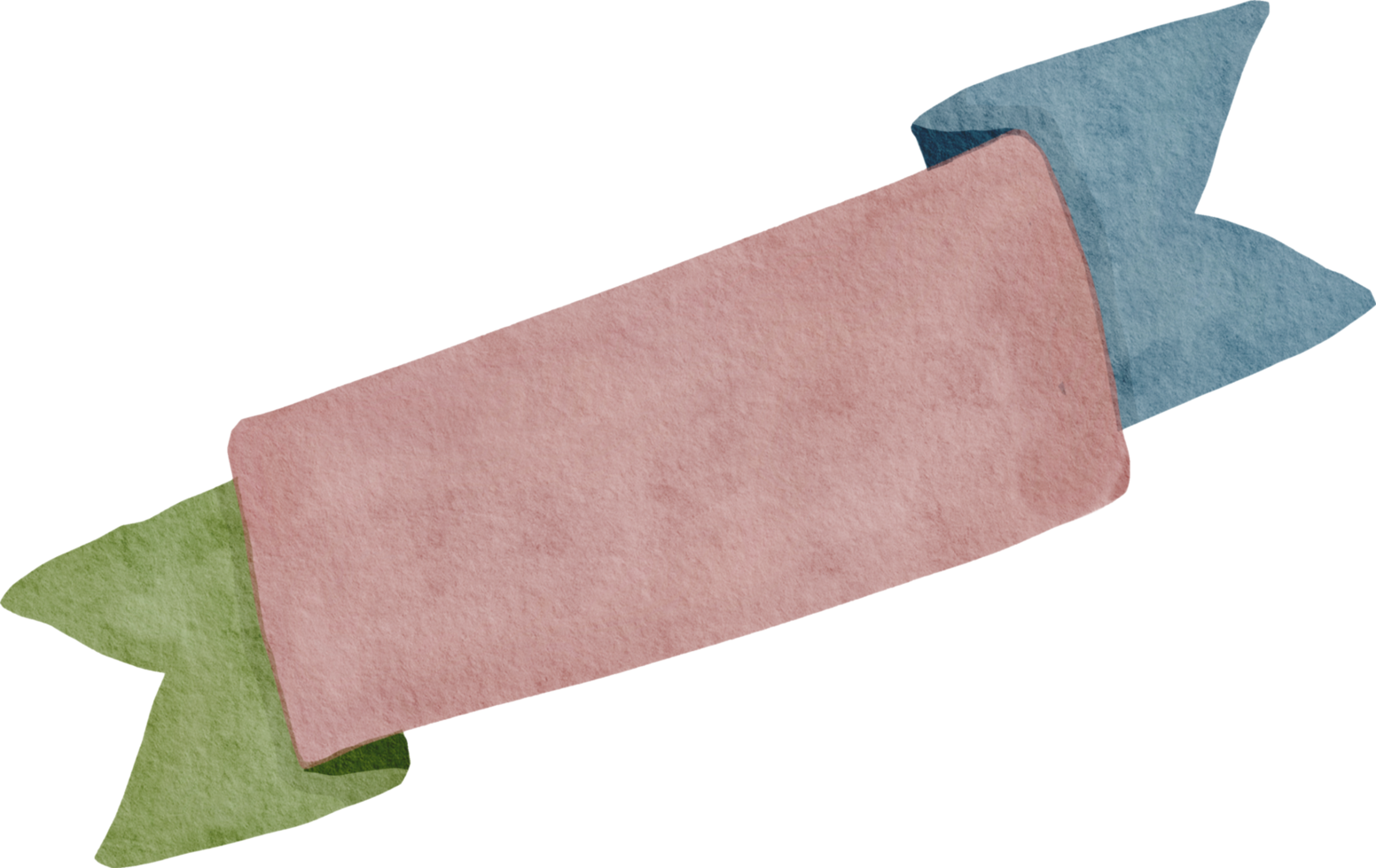 Cute ribbon watercolor png