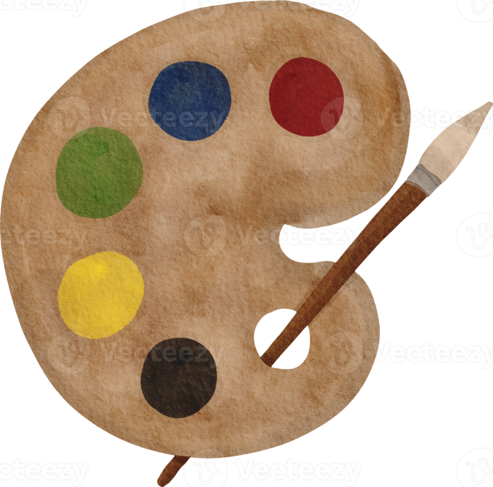 Paint brush with palette png
