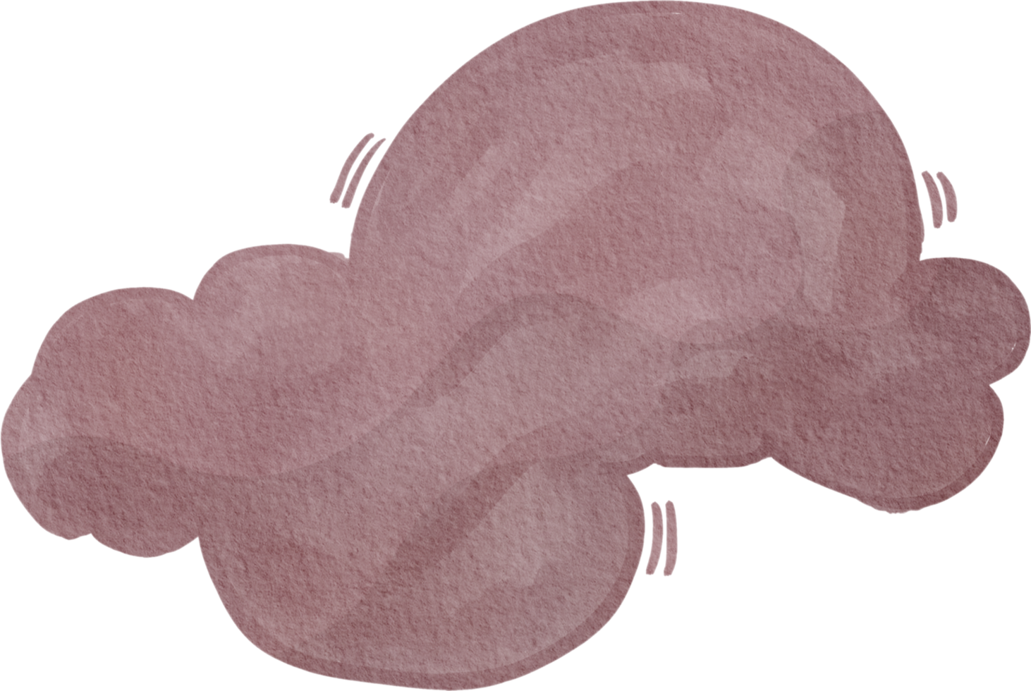 Cute watercolor cloud png