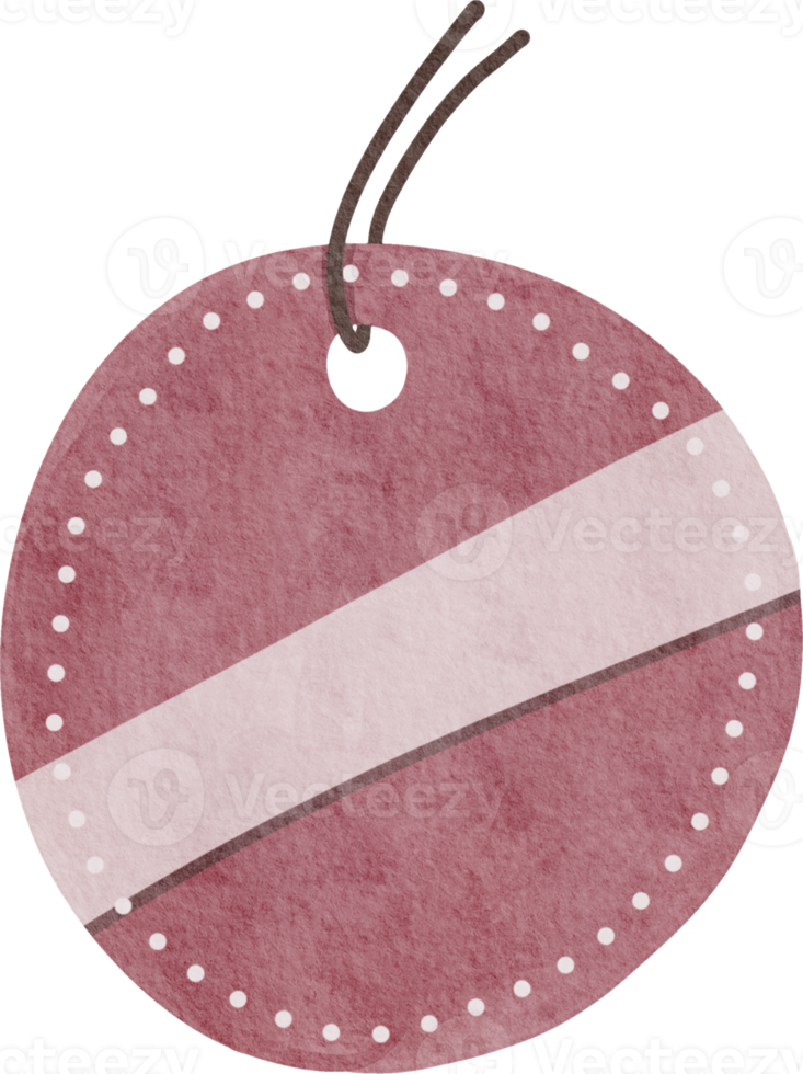 Cute tag watercolor png