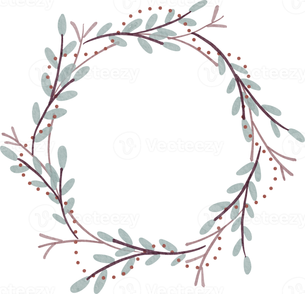 watercolor wreath cute png