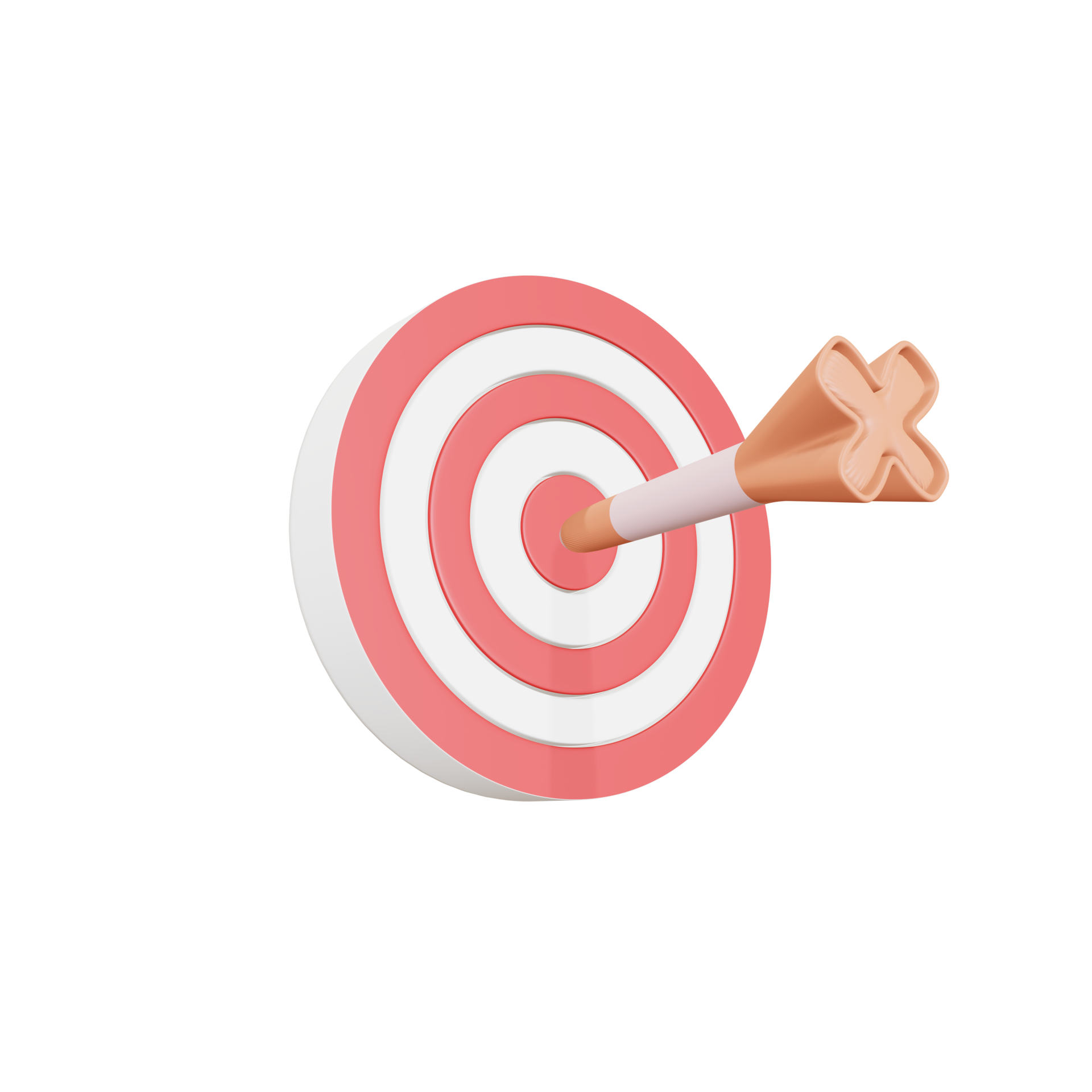 Arrow hit the center of the target. Business marketing target