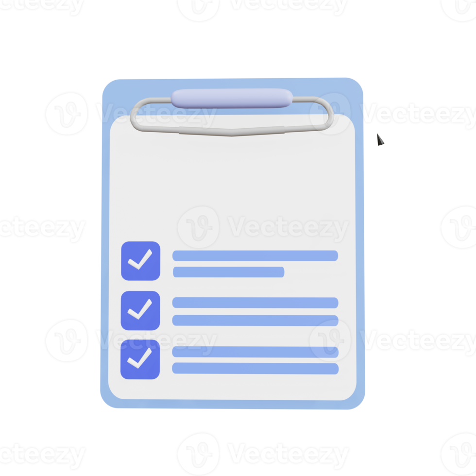 Clipboard with sheets of paper png