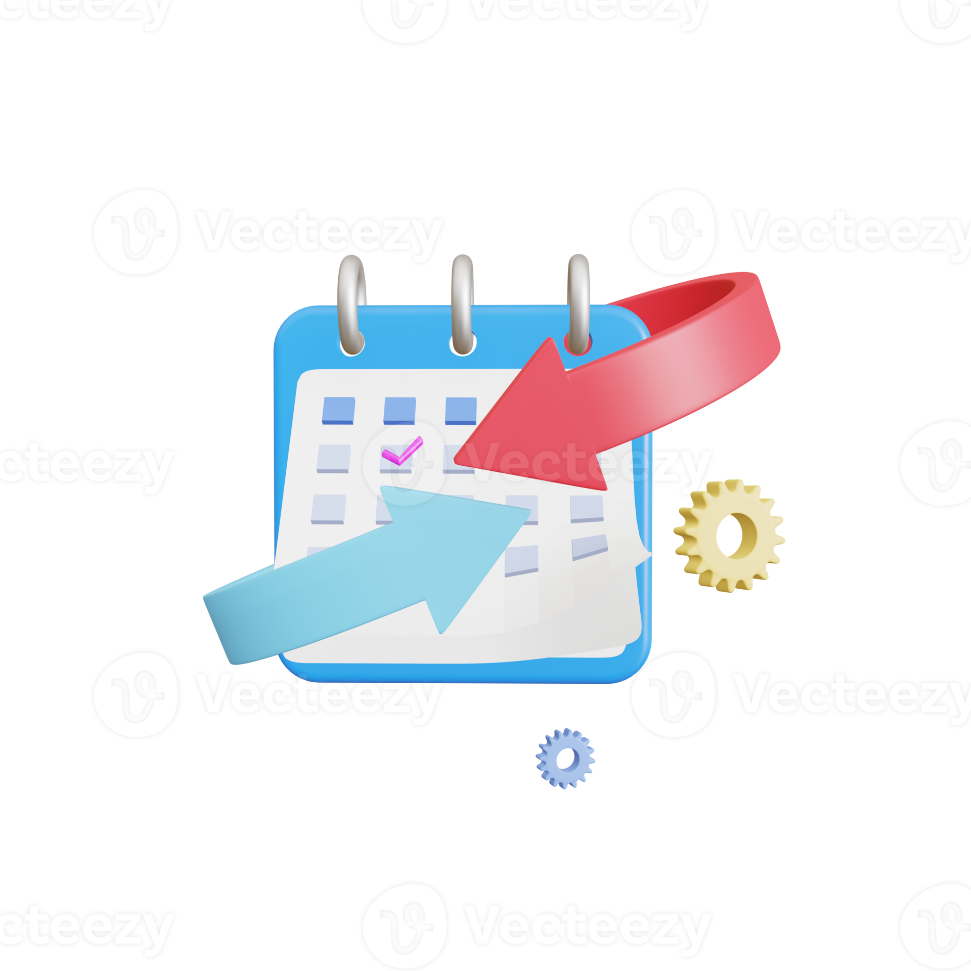 Free 3D Icon, Payment Cycle Recurring Renewal Plan, Automatic recurring