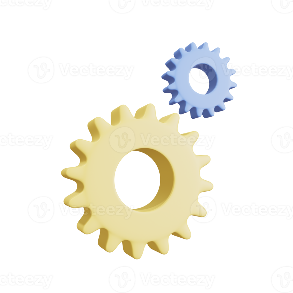 pastel two-gear wheels png