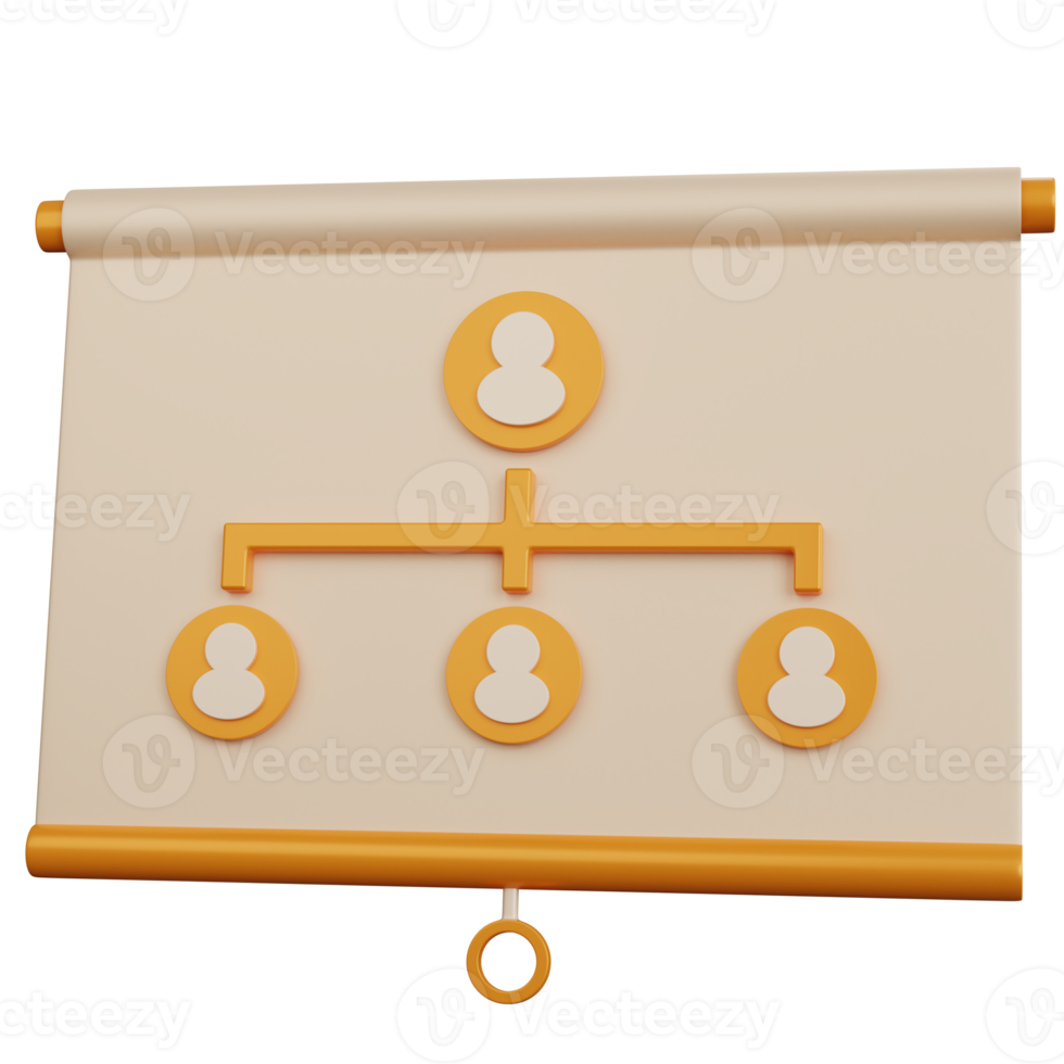 3D-rendering illustrationer presentation med profildiagram statistik isolerade png