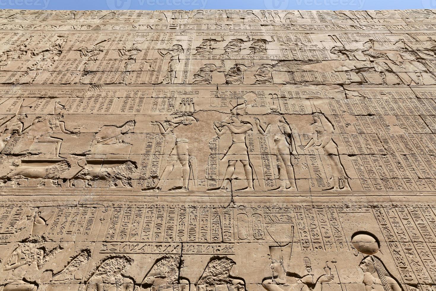 Scene from Edfu Temple in Edfu, Egypt photo