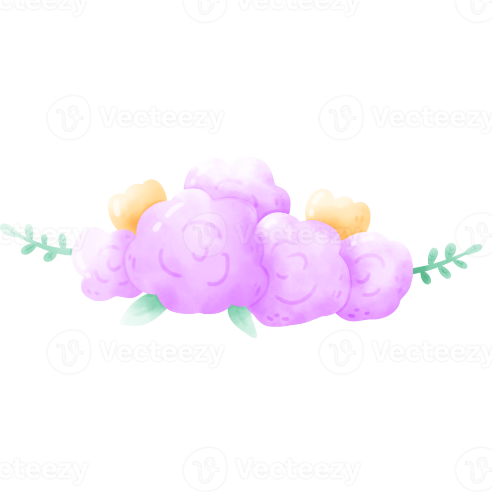 simpatici fiori ad acquerello png