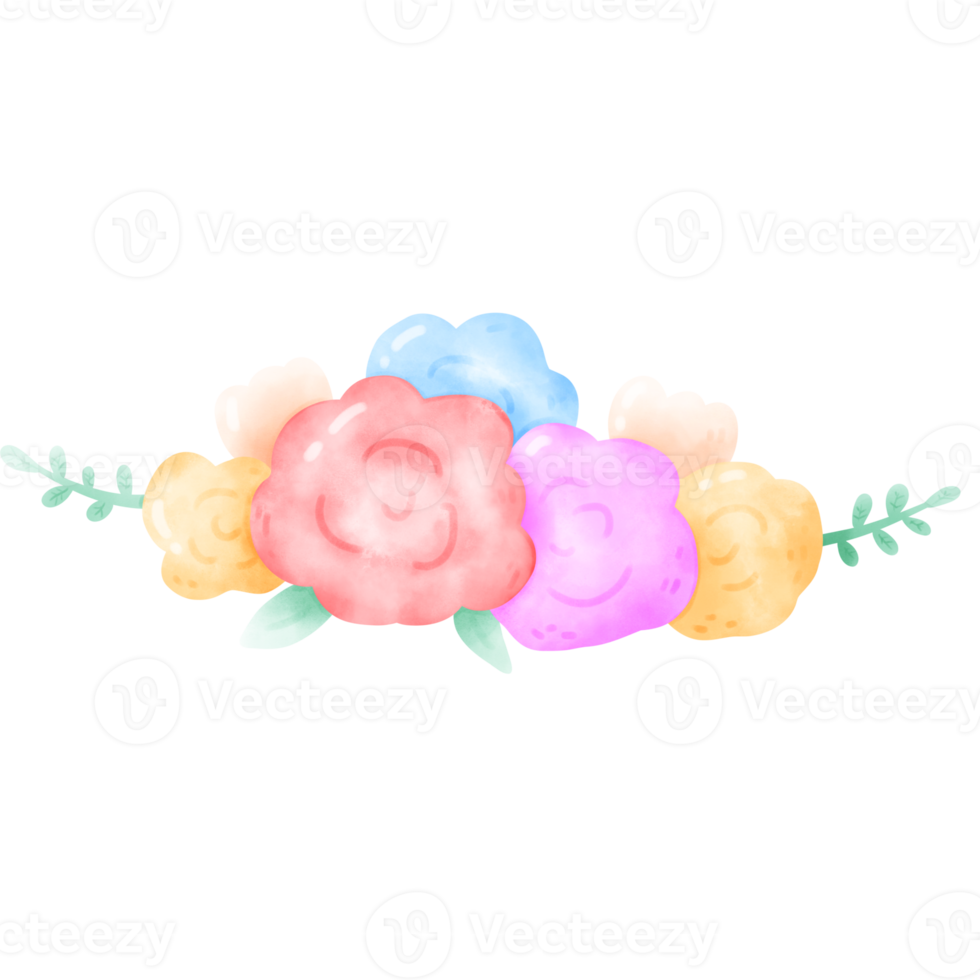 Cute Watercolor flowers png