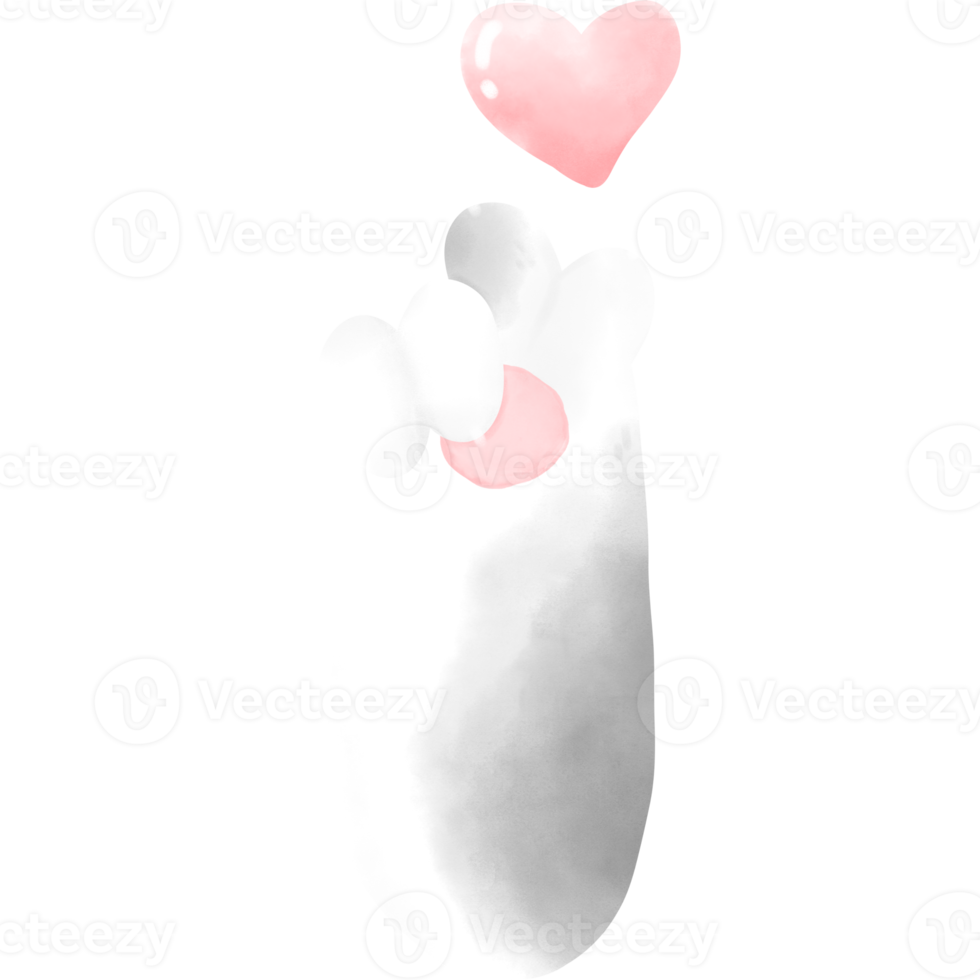 Mini-Herz-Katzenpfote png