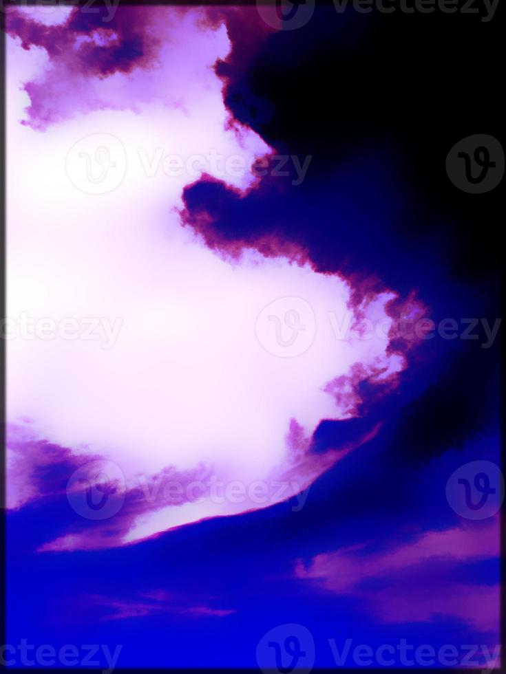 Colorful sky lines with clouds trippy background daydreaming photo