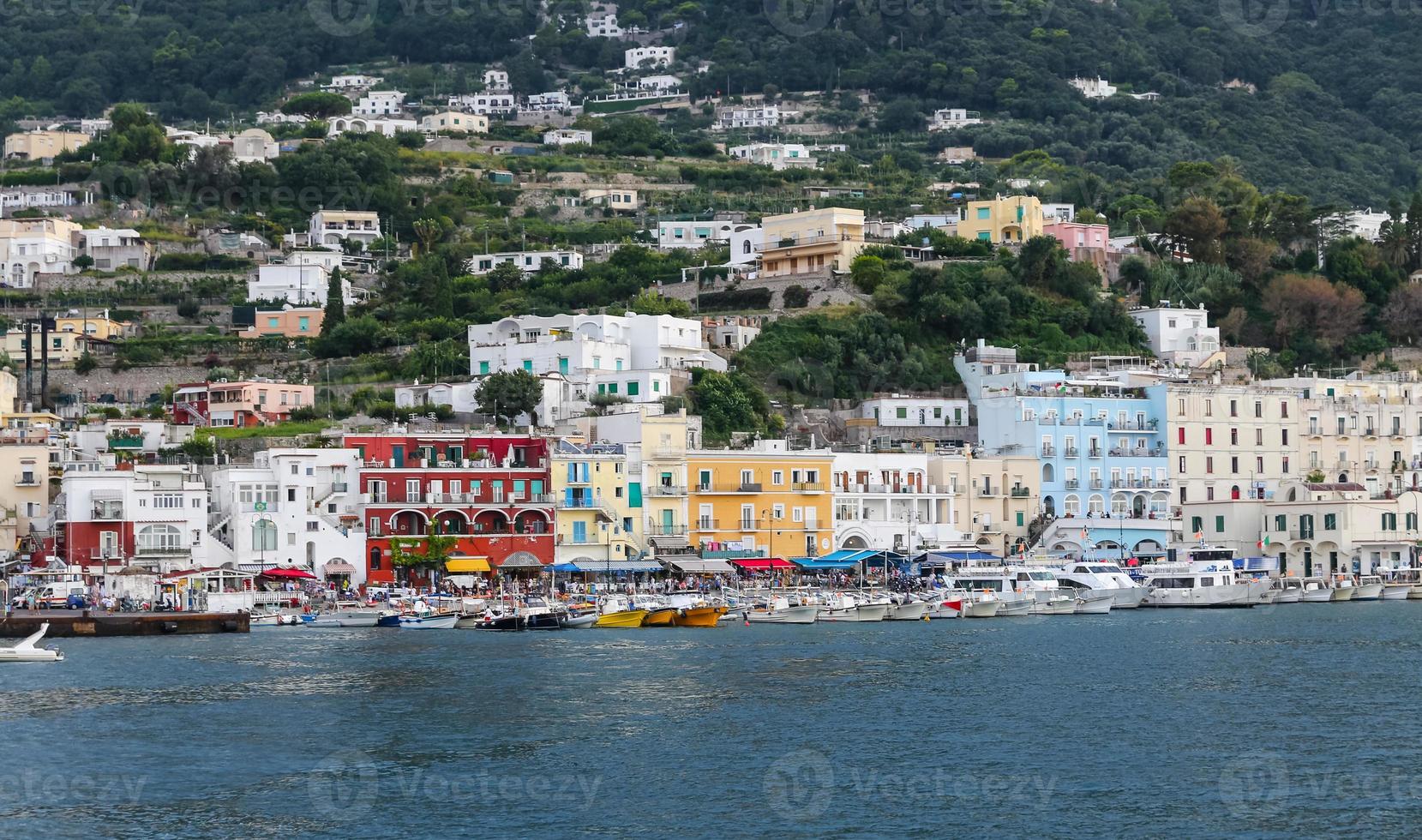 General view of Capri Island in Naples, Italy photo