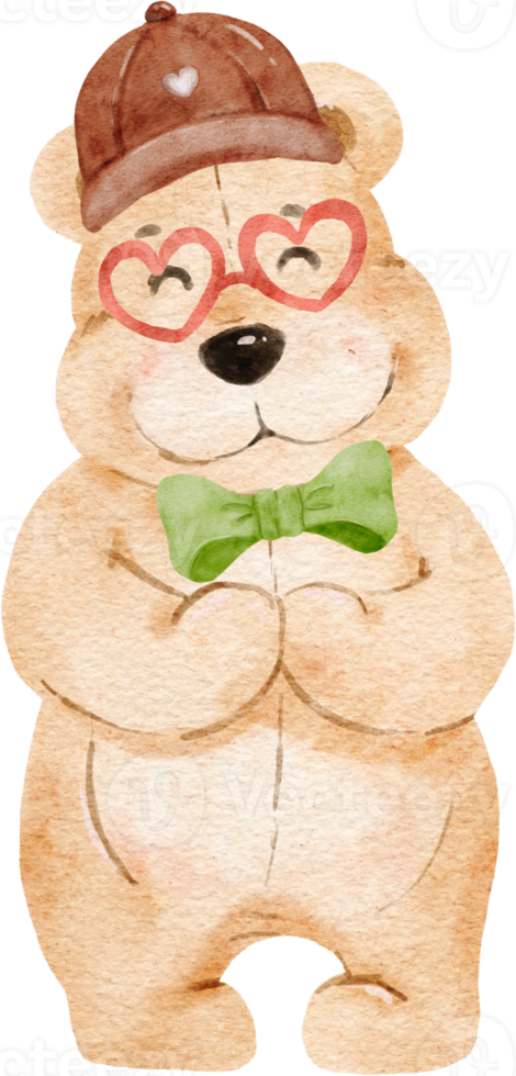 schattige teddybeer aquarel png