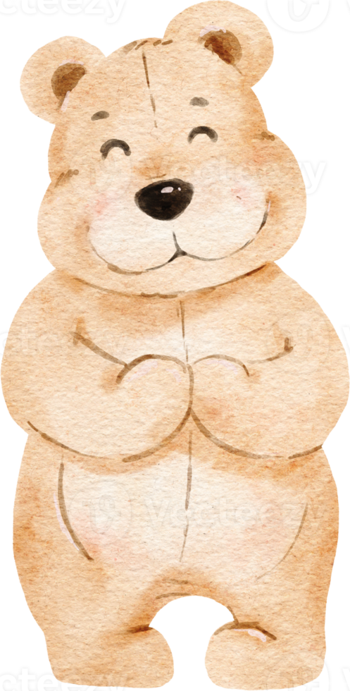 Cute Teddy Bear Watercolor png