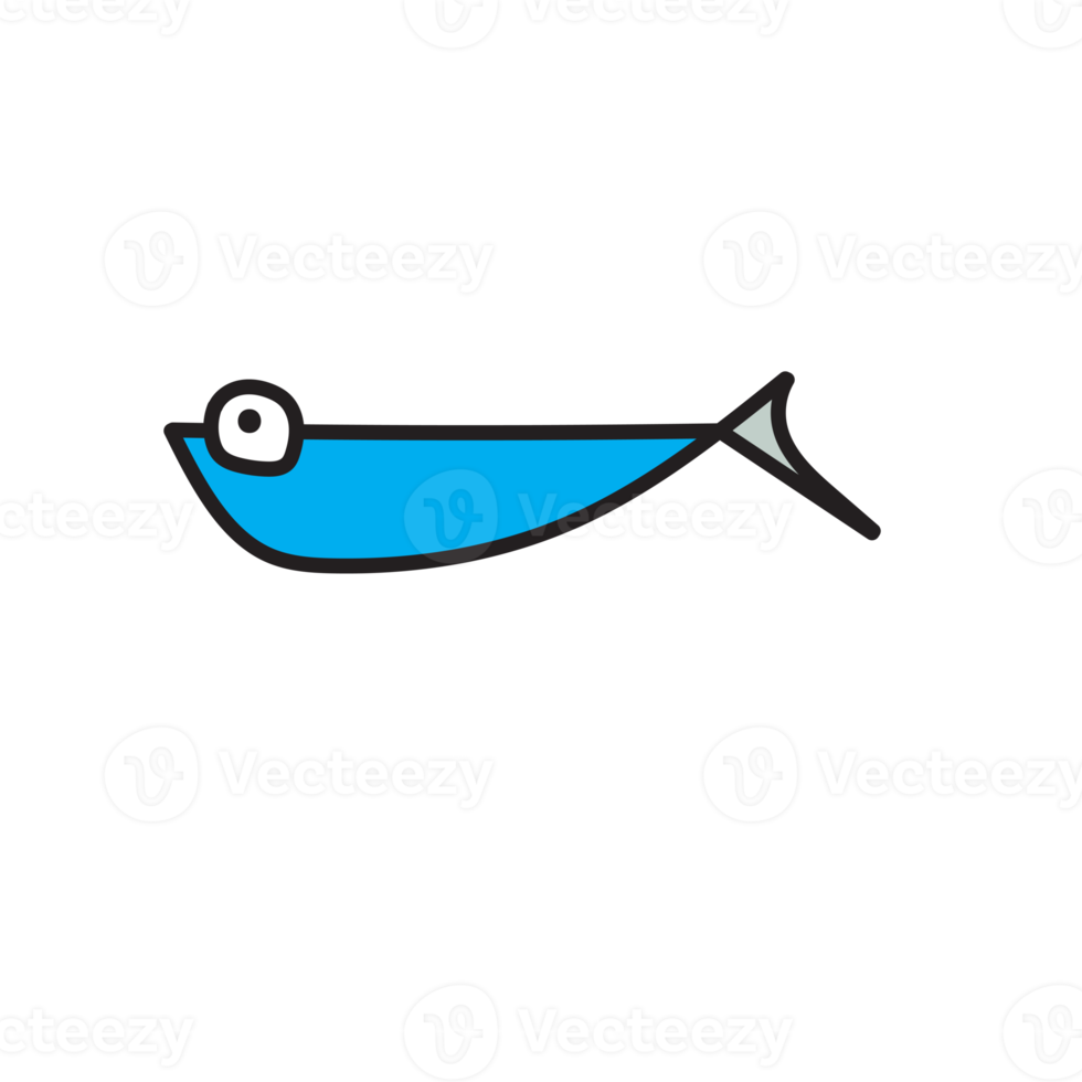 cute fish line drawing png