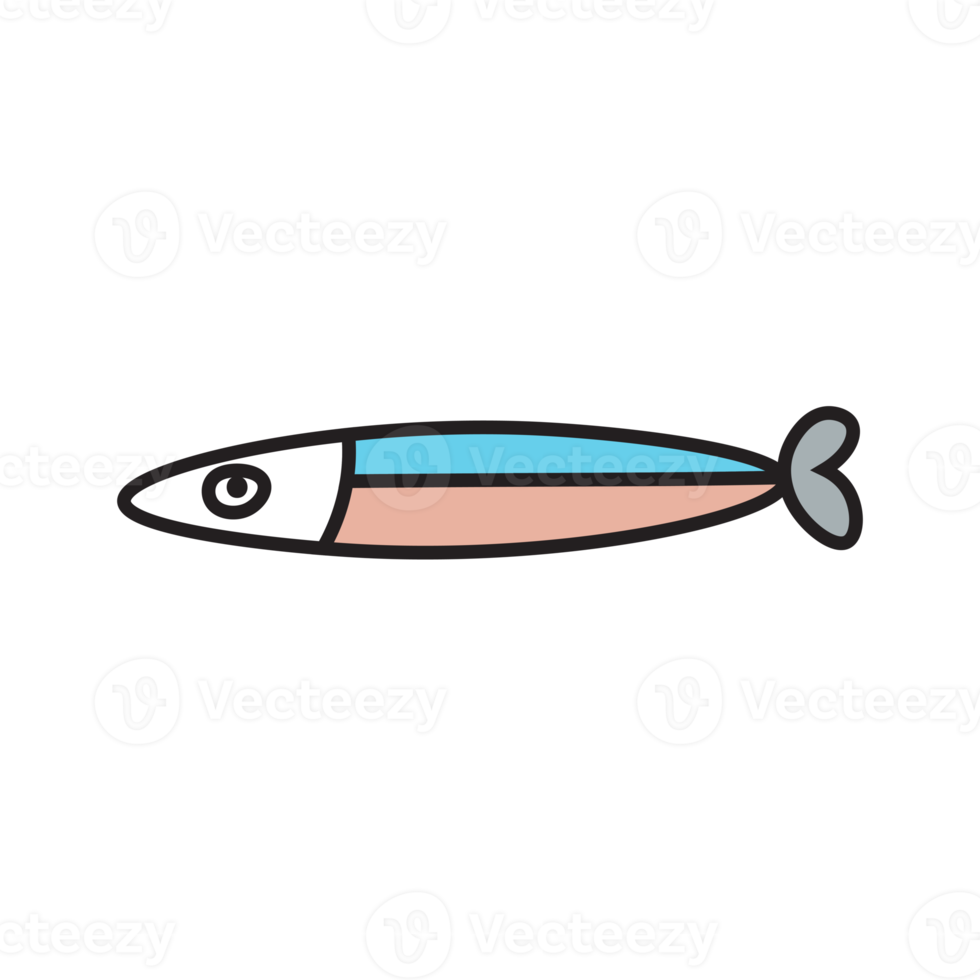 söt fisk linjeteckning png