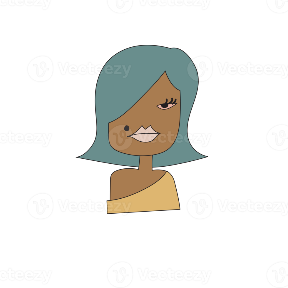 female faces in various moods png