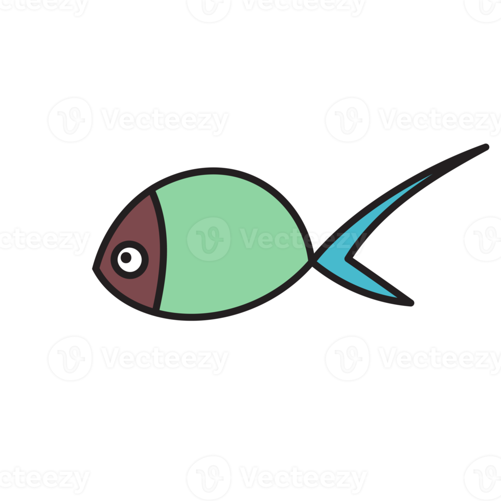 söt fisk linjeteckning png
