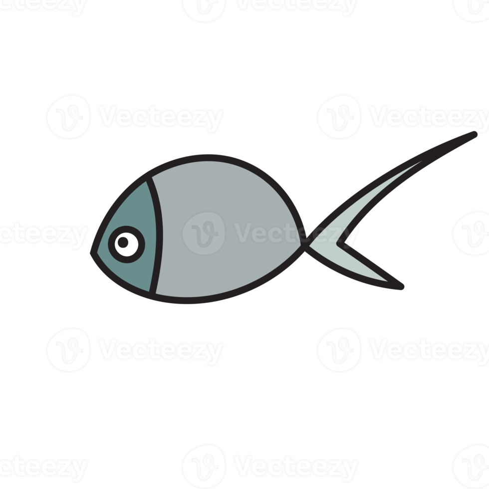cute fish line drawing png