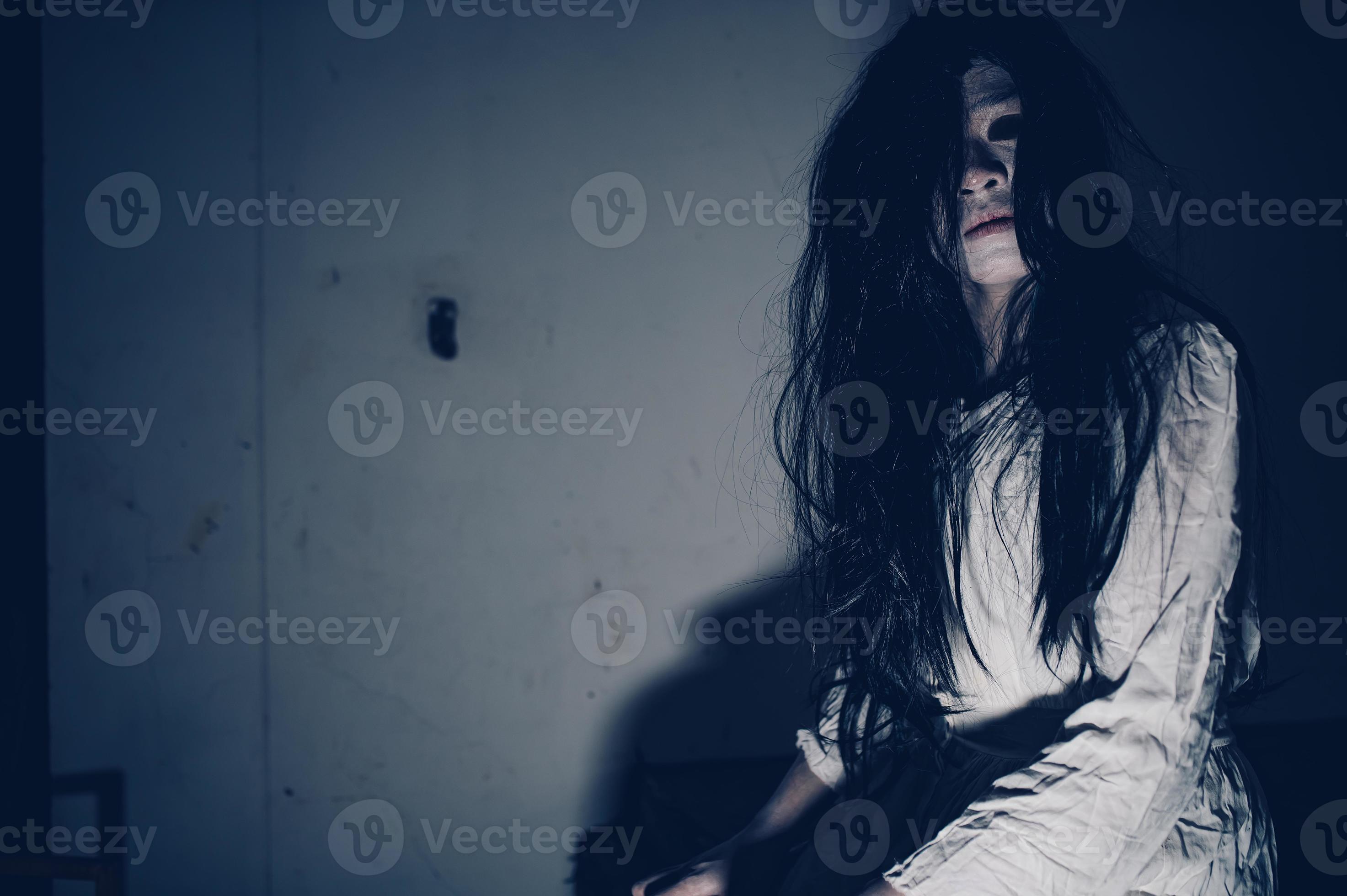 Portrait of asian woman make up ghost,Scary horror scene for  background,Halloween festival concept,Ghost movies poster 9370114 Stock  Photo at Vecteezy
