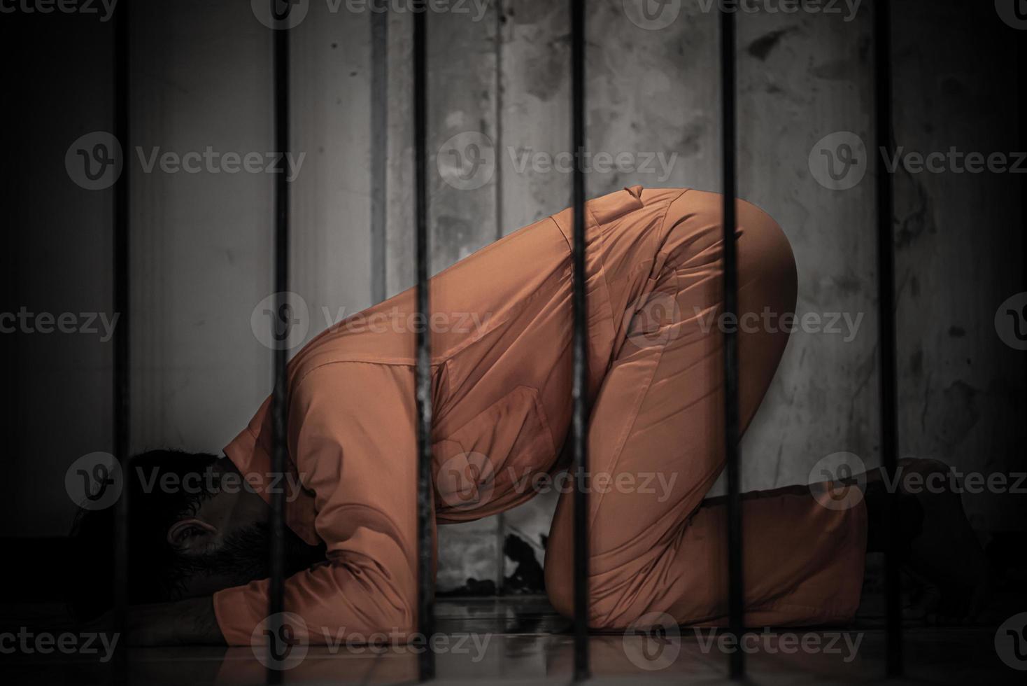 Hands of men desperate to catch the iron prison,prisoner concept,thailand people,Hope to be free. photo