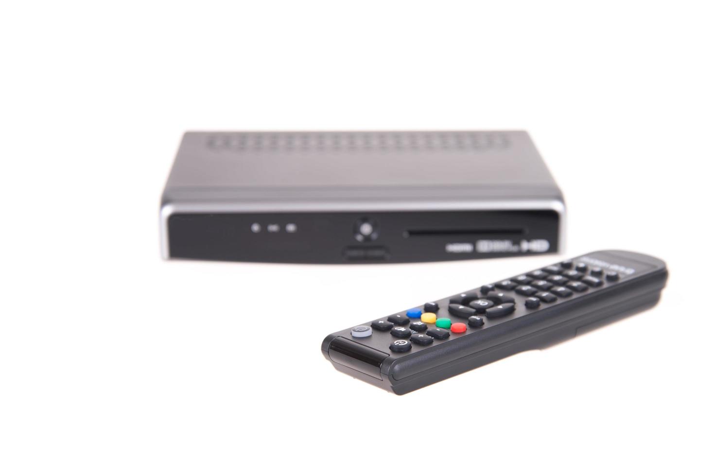 TV remote control isolated on white photo