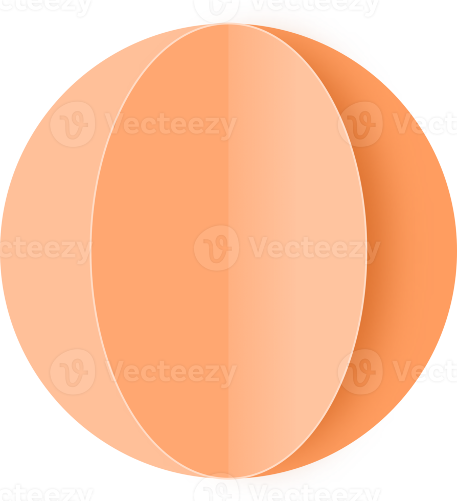 Orange Paper Ball Craft png