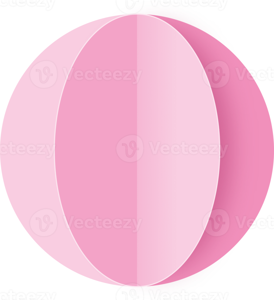 3D Pink Paper Ball png