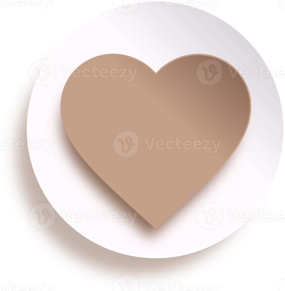 bouton coeur en cercle png