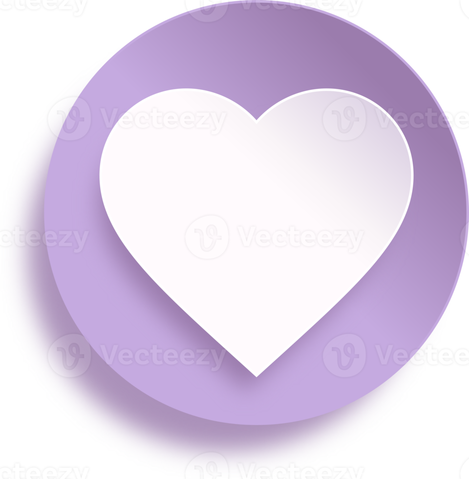 Heart In Circle Button png